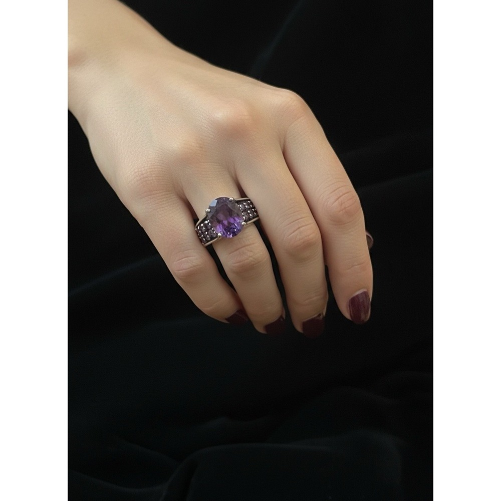 JTV BBJ 9.25 Sterling Silver Amethyst Ring Size 5